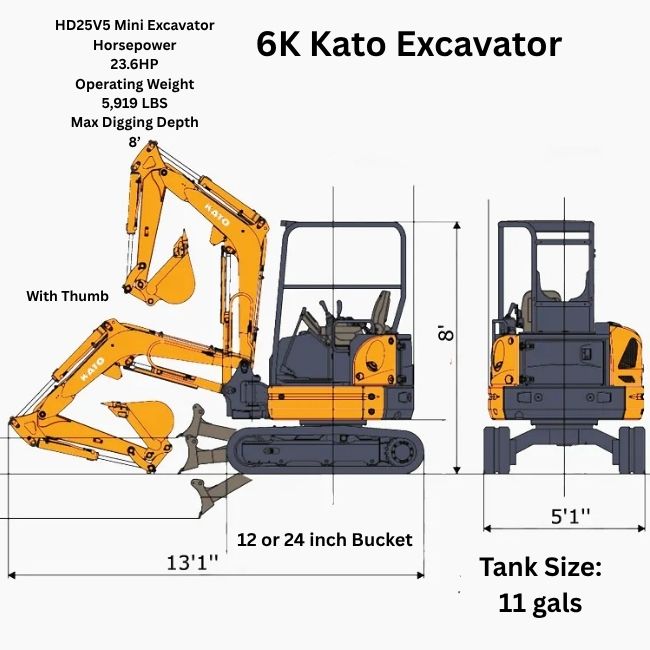 3 Ton Kato 25v5 hover